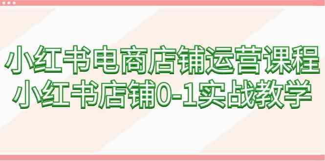 （9249期）小红书电商店铺运营课程，小红书店铺0-1实战教学（60节课）-生财有道