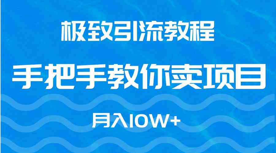 （9265期）极致引流教程，手把手教你卖项目，月入10W+-生财有道