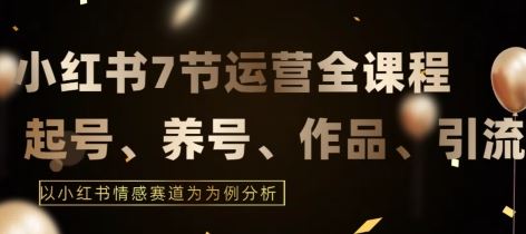 7节小红书运营实战全教程，结合最新情感赛道，打通小红书运营全流程【揭秘】-生财有道