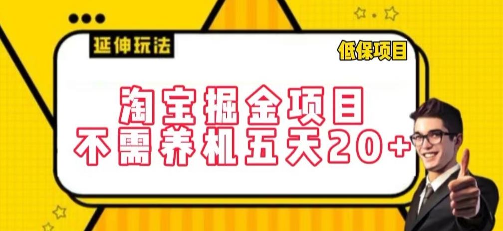 淘宝掘金项目，不需养机，五天20+，每天只需要花三四个小时【揭秘】-生财有道