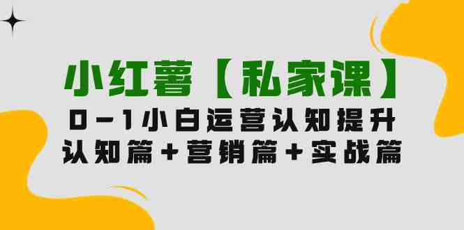 （9910期）小红薯【私家课】0-1玩赚小红书内容营销，认知篇+营销篇+实战篇（11节课）-生财有道