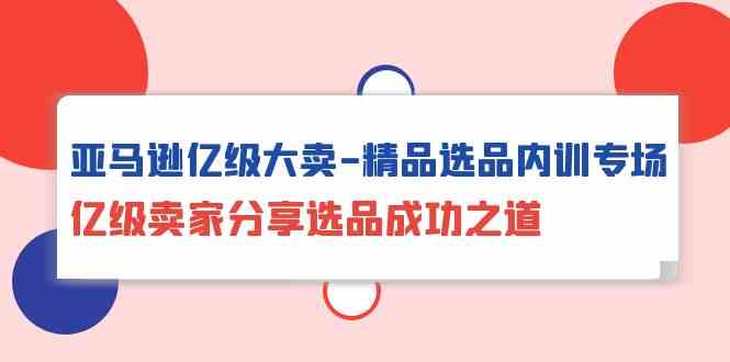 （10034期）亚马逊亿级大卖-精品选品内训专场，亿级卖家分享选品成功之道-生财有道