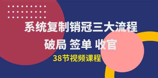 （10171期）系统复制 销冠三大流程，破局 签单 收官（38节视频课）-生财有道