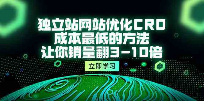 独立站网站优化CRO，成本最低的方法，让你销量翻3-10倍（5节课）-生财有道