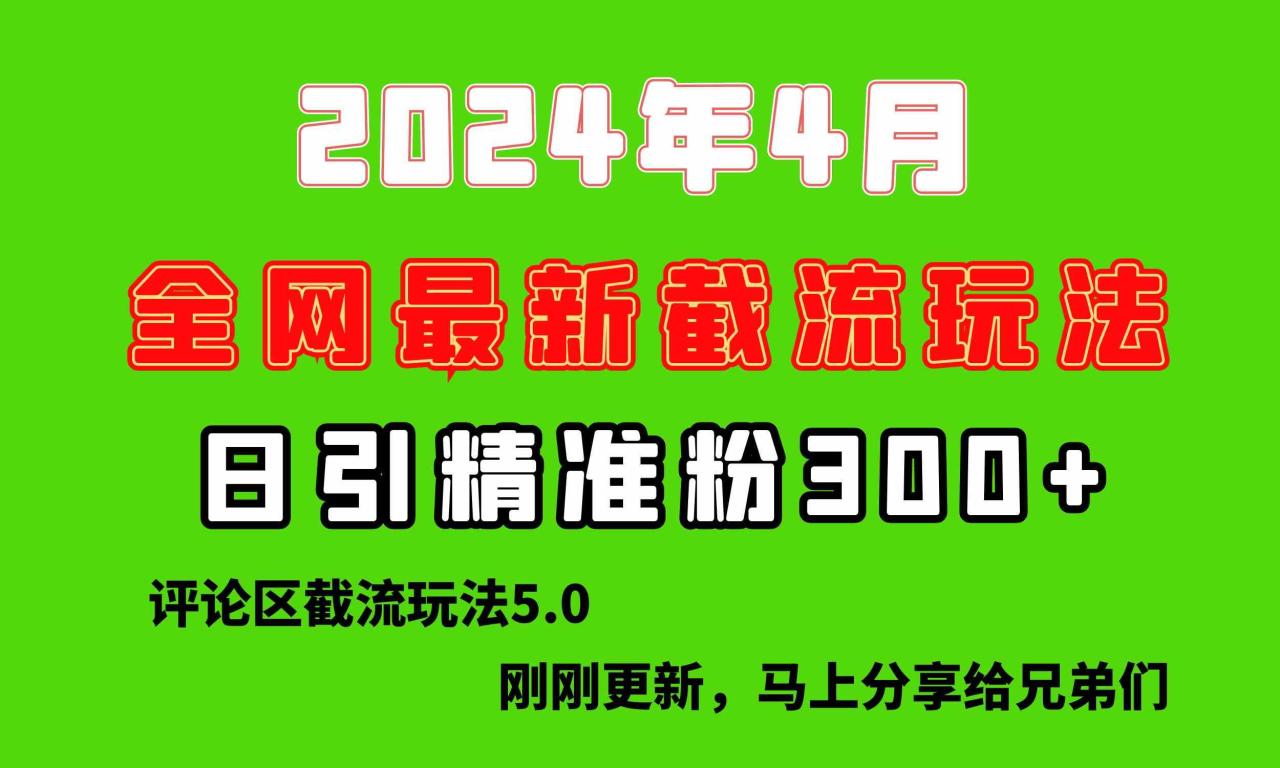 （10179期）刚刚研究的最新评论区截留玩法，日引流突破300+，颠覆以往垃圾玩法，比…-生财有道