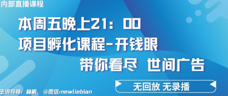 4.26日内部回放课程《项目孵化-开钱眼》赚钱的底层逻辑【揭秘】-生财有道