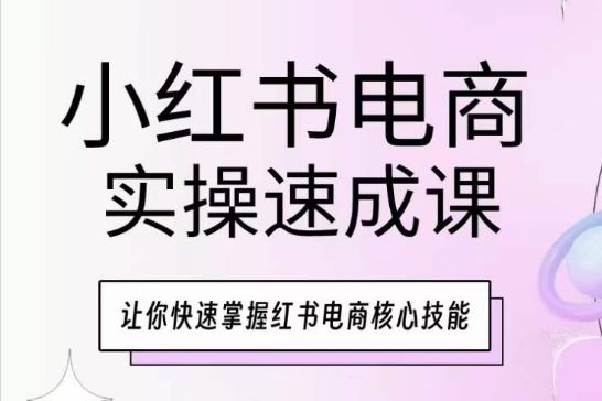 小红书电商实操速成课，让你快速掌握红书电商核心技能-生财有道