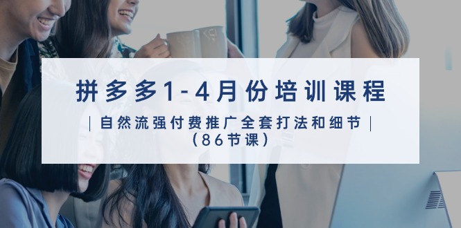 （10495期）拼多多1-4月份培训课程，自然流强付费推广全套打法和细节（86节课）-生财有道