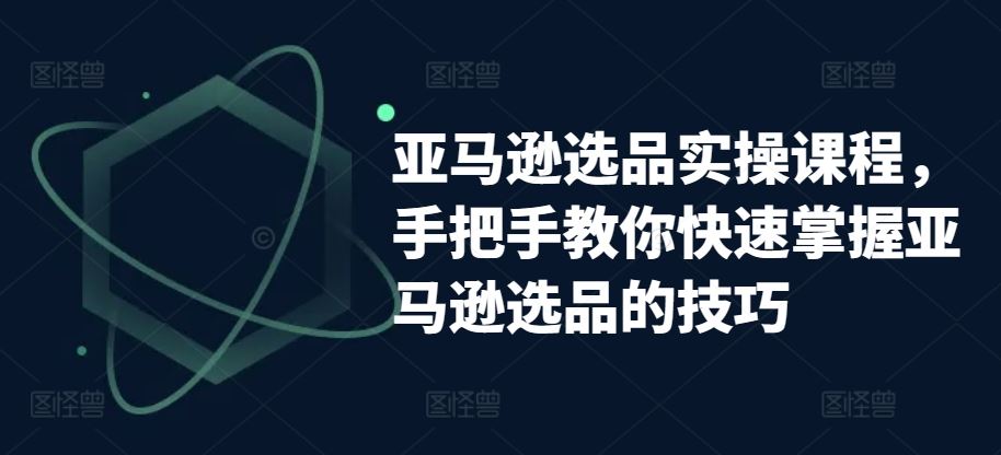 亚马逊选品实操课程，手把手教你快速掌握亚马逊选品的技巧-生财有道