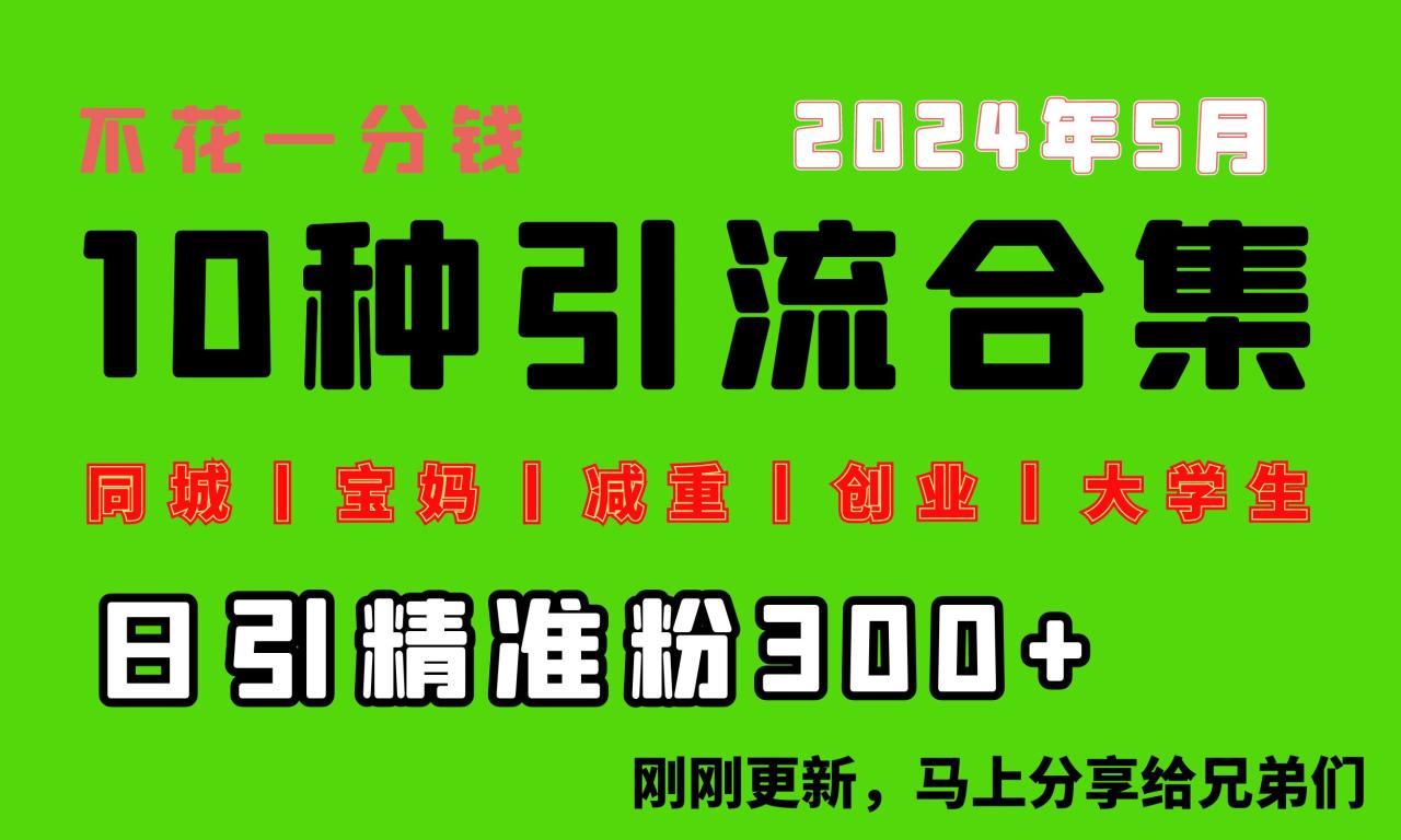 （10545期）0投入，每天搞300+“同城、宝妈、减重、创业、大学生”等10大流量！-生财有道