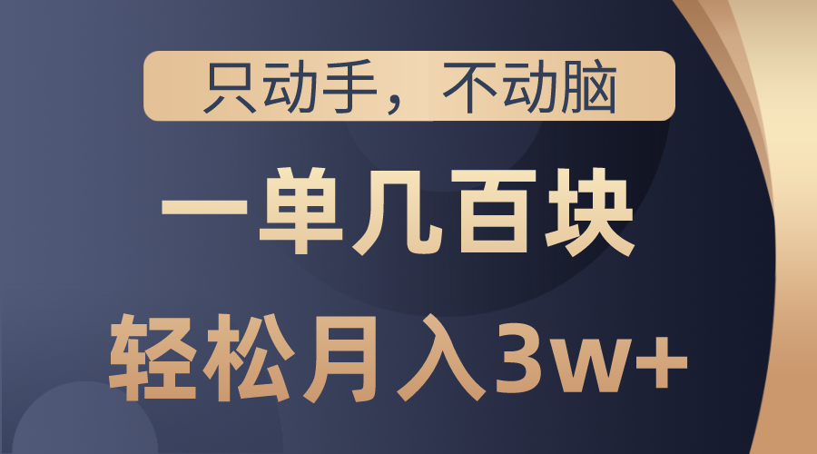 （10561期）只动手不动脑，一单几百块，轻松月入3w+，看完就能直接操作，详细教程-生财有道