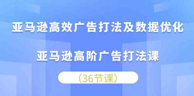 亚马逊高效广告打法及数据优化，亚马逊高阶广告打法课（36节）-生财有道