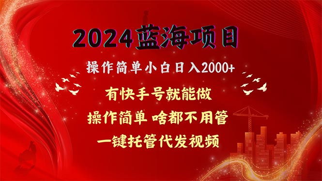 （10693期）2024蓝海项目，网盘拉新，操作简单小白日入2000+，一键托管代发视频，…-生财有道