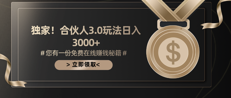 （10727期）游戏合伙人3.0，日入3000+，无限扩大的蓝海项目-生财有道