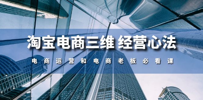 （10761期）淘宝电商三维 经营心法：电商运营和电商老板必看课（59节课）-生财有道