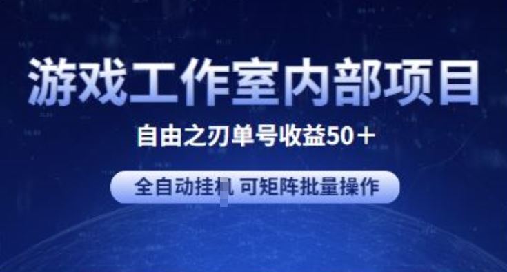 游戏工作室内部项目 自由之刃2 单号收益50+ 全自动挂JI 可矩阵批量操作【揭秘】-生财有道