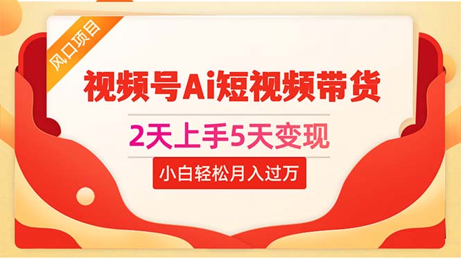（10807期）2天上手5天变现视频号Ai短视频带货0粉丝0基础小白轻松月入过万-生财有道