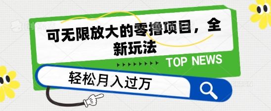 可无限放大的零撸项目，全新玩法，一天单机撸个50+没问题【揭秘】-生财有道