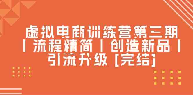 虚拟电商训练营第三期丨流程精简丨创造新品丨引流升级 [完结]-生财有道