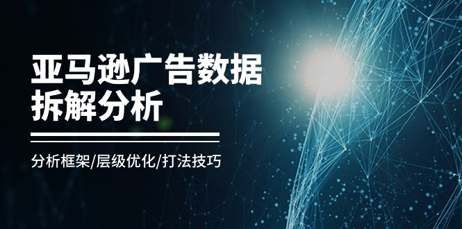 （11004期）亚马逊-广告数据拆解分析，分析框架/层级优化/打法技巧（8节课）-生财有道