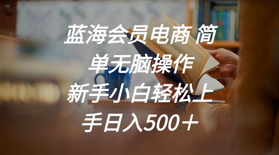 （11068期）蓝海会员电商 简单无脑操作 新手小白轻松上手日入500＋-生财有道
