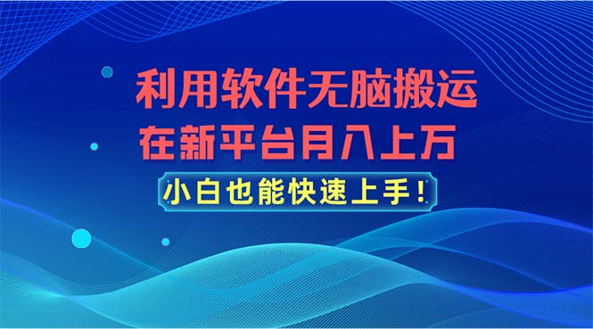 （11078期）利用软件无脑搬运，在新平台月入上万，小白也能快速上手-生财有道