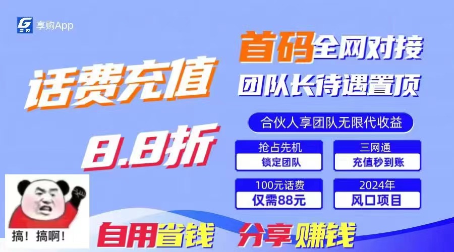 （11083期）88折冲话费，立马到账，刚需市场人人需要，自用省钱分享轻松日入千元，…-生财有道
