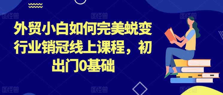 外贸小白如何完美蜕变行业销冠线上课程，初出门0基础-生财有道