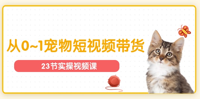 （11086期）宠物行业从0~1宠物短视频带货实操课（23节课）-生财有道