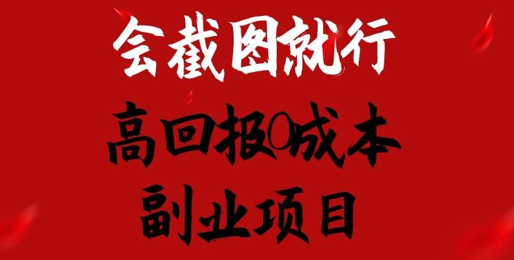 会截图就行，高回报0成本副业项目，卖离婚模板一天1.5k+【揭秘】-生财有道