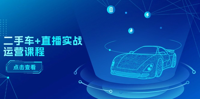 （11166期）二手车+直播实战运营课程：直播推荐/短视频推荐/千川投放/直播全流程-生财有道