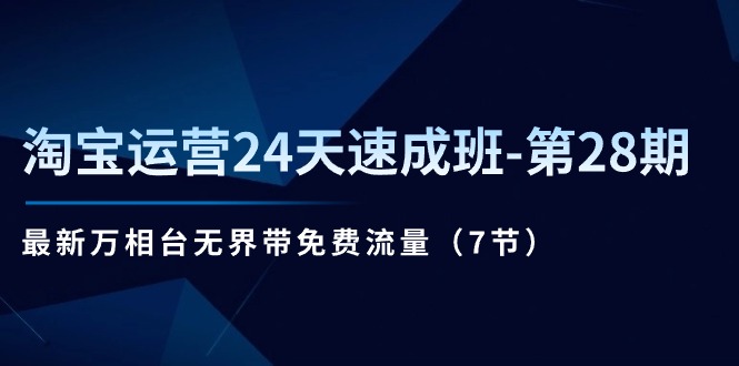 （11182期）淘宝运营24天速成班-第28期：最新万相台无界带免费流量（7节）-生财有道