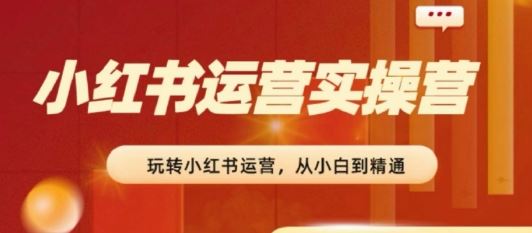 2024小红书运营实操营，​从入门到精通，完成从0~1~100-生财有道