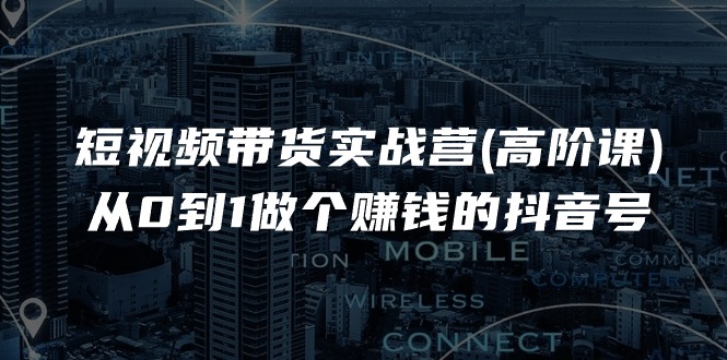 （11253期）短视频带货实战营(高阶课)，从0到1做个赚钱的抖音号（17节课）-生财有道