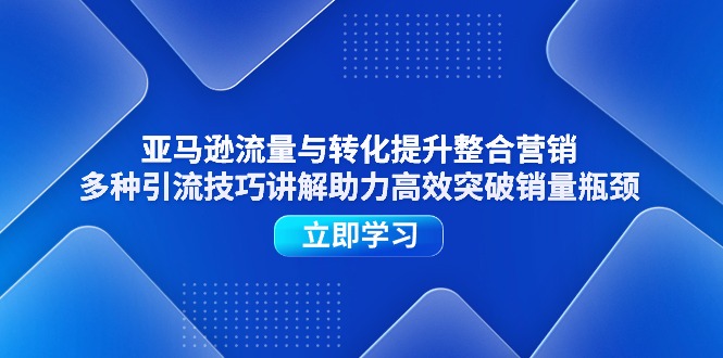 （11335期）亚马逊流量与转化提升整合营销，多种引流技巧讲解助力高效突破销量瓶颈-生财有道