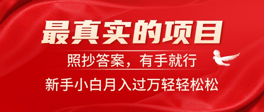 （11362期）最真实的项目，照抄答案，有手就行，新手小白月入过万轻轻松松-生财有道