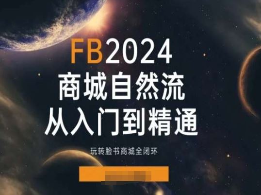 2024Faceboo商城自然流(从入门到精通)，玩转脸书商城全闭环-生财有道