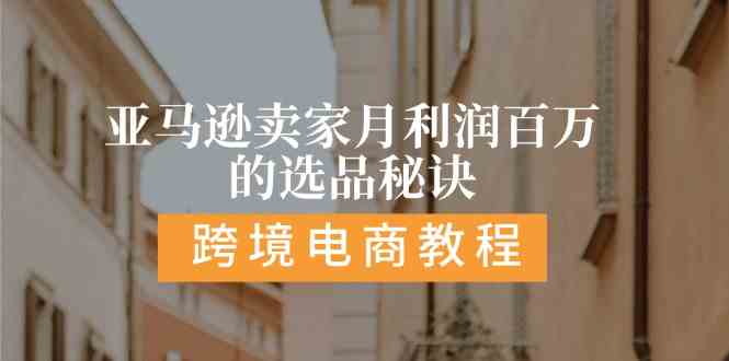 亚马逊卖家月利润百万的选品秘诀: 抓重点/高利润/大方向/大类目/选品易-生财有道