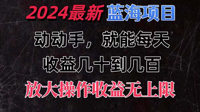 （11470期）有手就行的2024全新蓝海项目，每天1小时收益几十到几百，可放大操作收…-生财有道