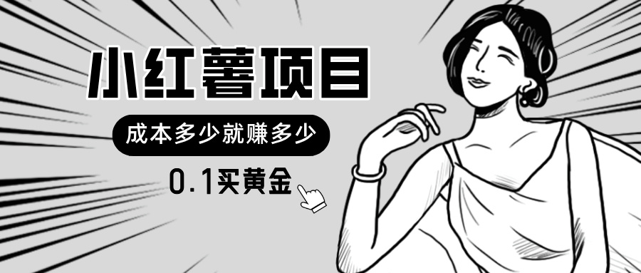 （11504期）小红薯暴力项目，0.1买黄金。操作简单，日入无上限，可无限扩大。-生财有道