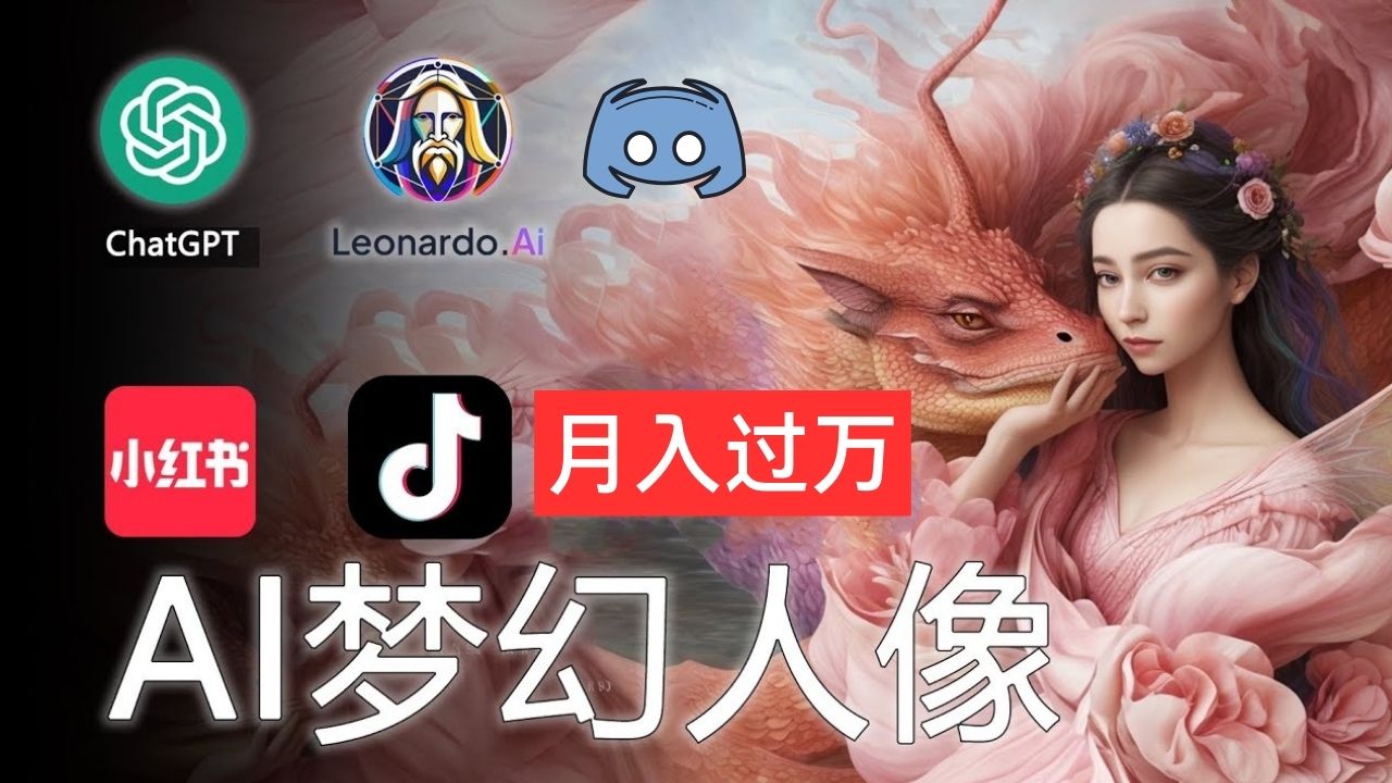 （11575期）AI摄影梦幻人像：零基础也能月入过万的秘密-生财有道