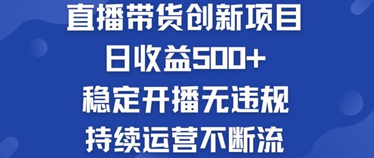 淘宝无人直播带货创新项目：日收益500+  稳定开播无违规  持续运营不断流【揭秘】-生财有道