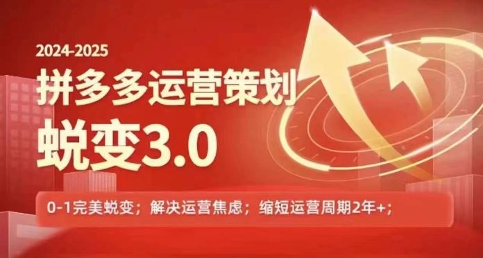 2024-2025拼多多运营策略蜕变3.0，0~1完美蜕变，解决信息焦虑-生财有道