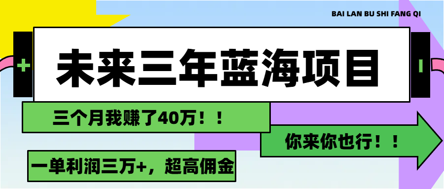 （11716期）未来三年，蓝海赛道，月入3万+-生财有道