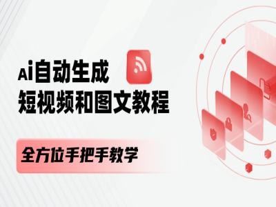AI自动生成短视频和图文课程，全方位手把手教学-生财有道