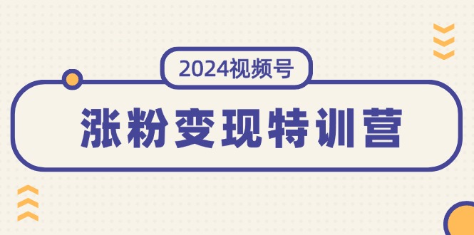 （11779期）2024视频号-涨粉变现特训营：一站式打造稳定视频号涨粉变现模式（10节）-生财有道