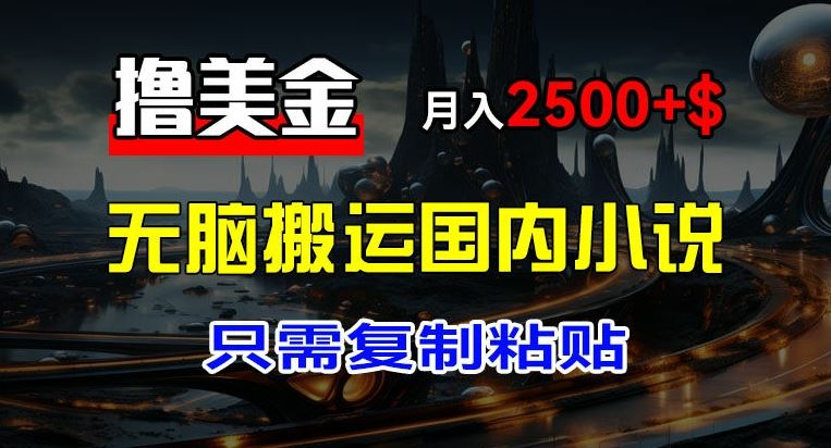 最新撸美金项目，搬运国内小说爽文，只需复制粘贴，稿费月入2500+美金，新手也能快速上手【揭秘】-生财有道