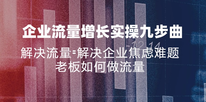 （11822期）企业流量增长实战九步曲，解决流量=解决企业焦虑难题，老板如何做流量-生财有道