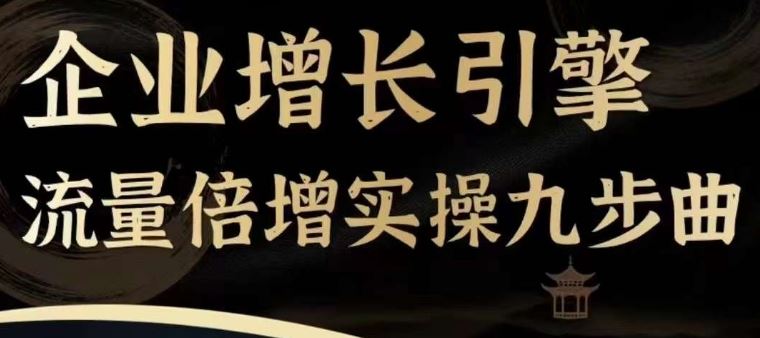 企业增长引擎流量倍增实操九步曲，一套课程帮你找到快速、简单、有效、可复制的获客+变现方式，-生财有道