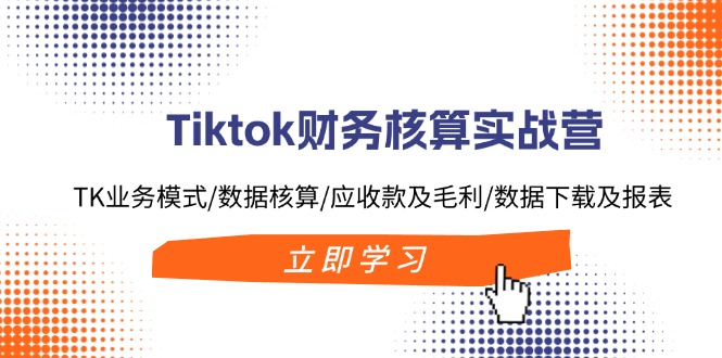 （11978期）Tiktok财务核算实战营：TK业务模式/数据核算/应收款及毛利/数据下载及报表-生财有道